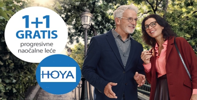 Hoya progresivne naočalne leće 1+1 gratis!