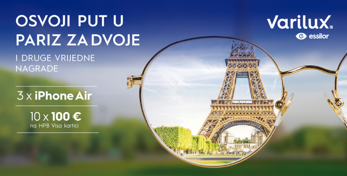 Kupite Varilux progresivne leće i osvojite putovanje u Pariz za dvoje!