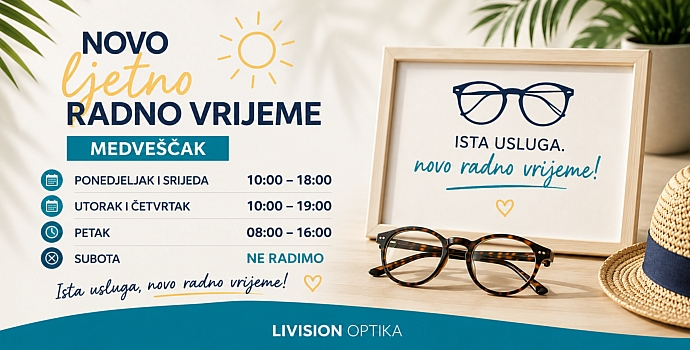 Obavijest o novom ljetnom radnom vremenu – Medveščak
