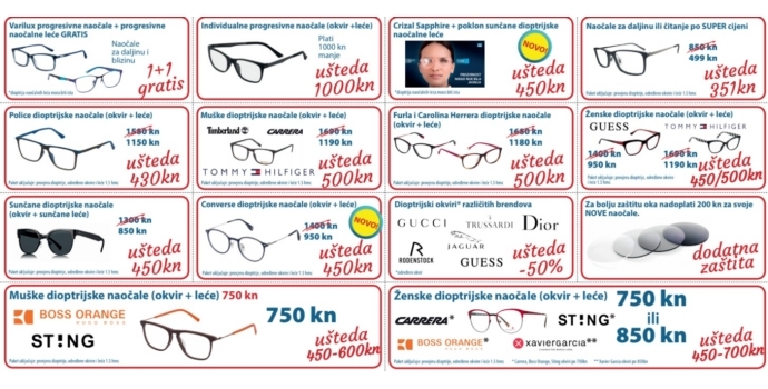KUPI! UŠTEDI! VIDI! kuponi za naočalne leće i dioptrijske okvire
