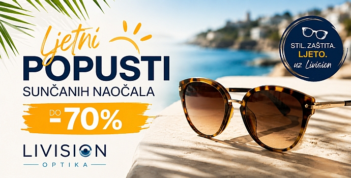 ☀️ Ljetni popusti na sunčane naočale – uštedi do 70%!