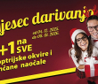 Mjesec je darivanja - 1+1 na SVE dioptrijske okvire i sunčane naočale!